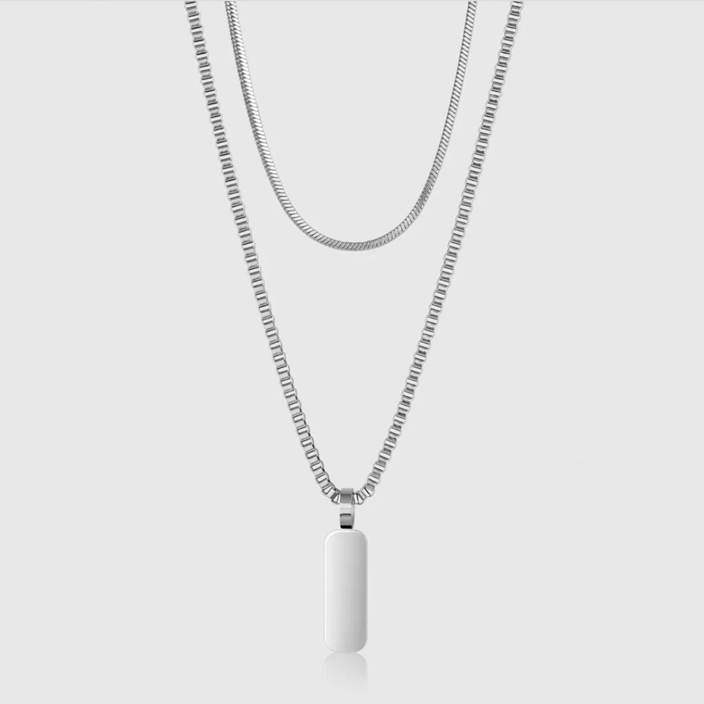 NEW Sylvian Grant minimal pendant necklace duo - Picture 3 of 9
